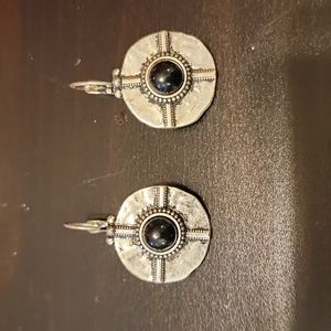 Black and silver earrings